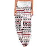 Gracyoga Women's Christmas Pajama Pants Casual Comfy Wide Leg Lounge Palazzo Yoga Pants Sleepwear Pj Pants