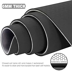 Large Yoga Mat for Men and Women - 6'x4'x6mm, Extra