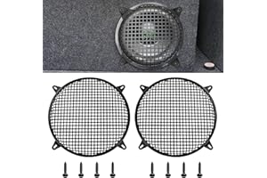 Tongze 15" Speaker Grill Cover: Car Audio Speaker Grill Cover, Subwoofer Metal Mesh-Waffle Grill Cover Protector with Rubber Frame(Pack of 2)