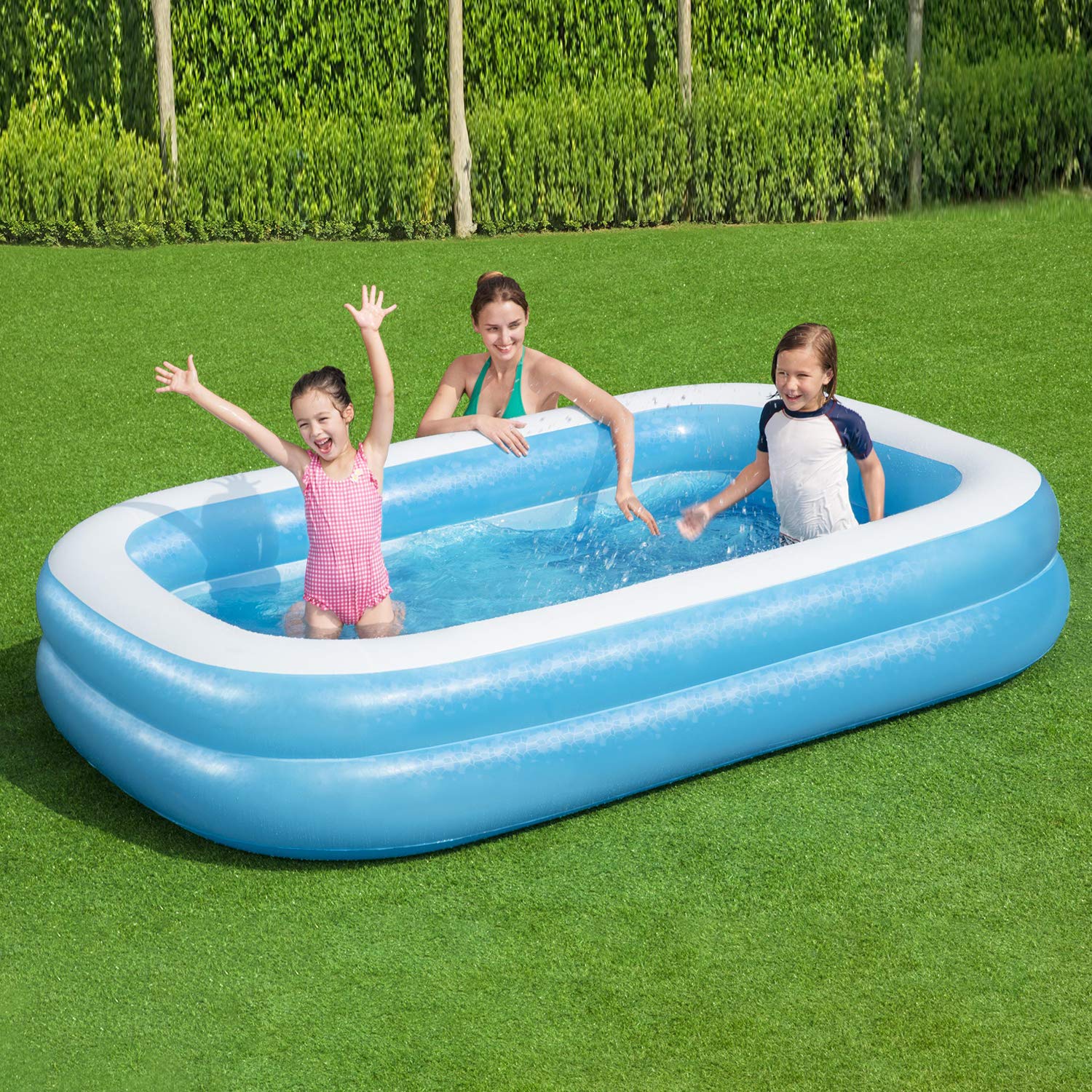 Bestway 54006 - Planschbecken 262x175x50cm Blue Rectangular Family Pool 2
