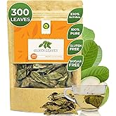 SUNBELEAF Guava Leaf Tea (5.47 Oz), 300 Dried Whole Leaves, 100% Pure Vietnamese Guajava Guayaba Leaves, Smooth Tropical Flavor, Caffeine-Free Herbal Loose Leaf Tea for Daily Wellness, Zip Pouch