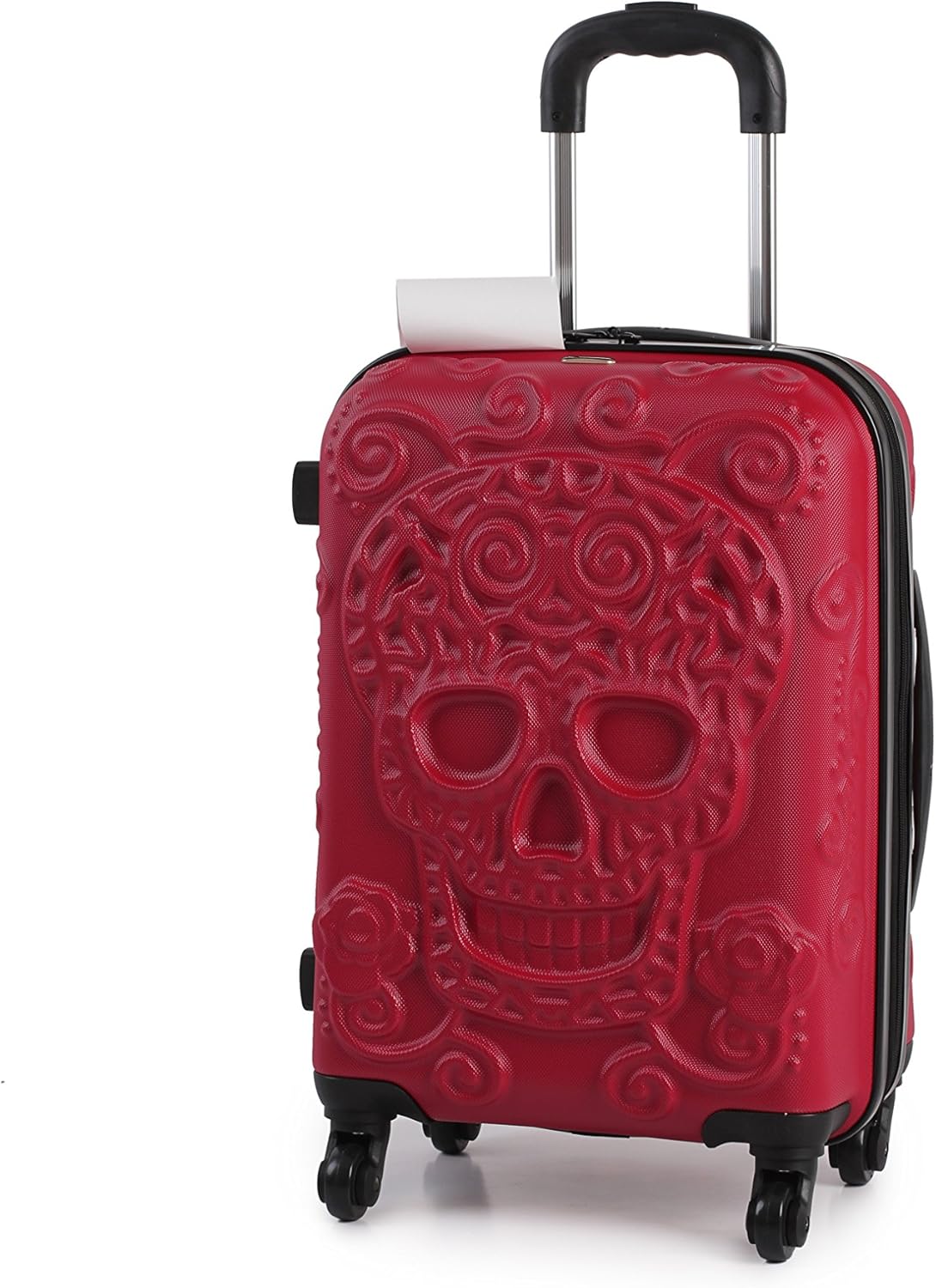 luggage with skulls