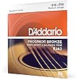 D'Addario Guitar Strings - Phosphor Bronze Resophonic Guitar Strings - EJ42 - Rich, Full Tonal Spectrum - For 6 String Guitars - 16-56 Medium Resophonic