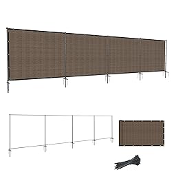SunnyRoyal 5' x 2' Privacy Fence Screen with Iron