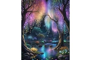 bleihum Tree Paint by Numbers Kit for Adults- Tree Adult Paint by Number Kits, Landscape Paint by Number Kit for Gift Wall Decoration(40x50cm)