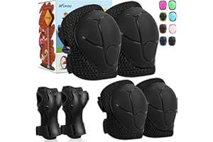 KUYOU Kids Knee Pads Elbow Pads Guards Protective Gear Set Safety Gear for Roller Skates Cycling BMX Bike Skateboard Inline Skatings Scooter Riding Sports.