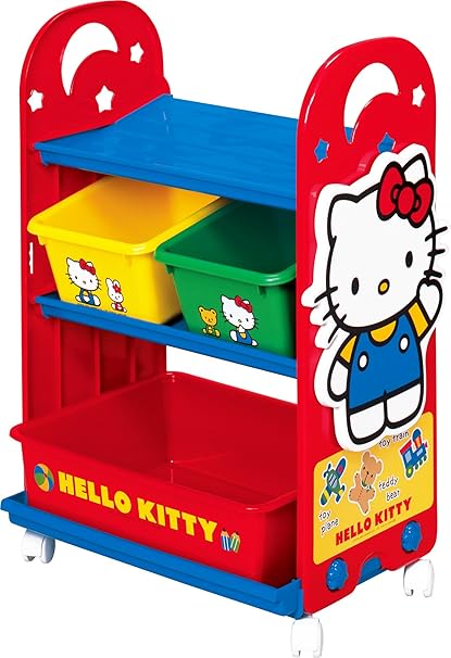 Amazon 錦化成 おもちゃ箱 ハローキティ トイ ステーション おもちゃ 絵本ラック ベビー マタニティ 通販