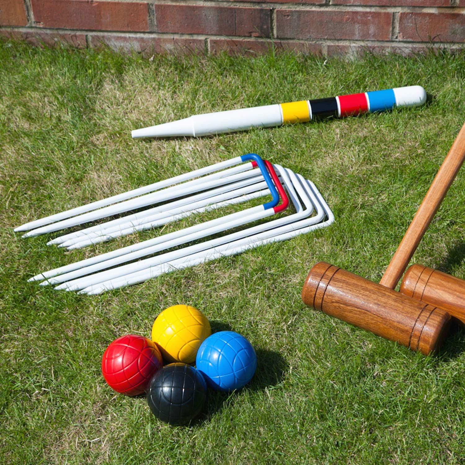 Super Saturday Big Game Hunters Croquet Set Full Size 4 Player Set With