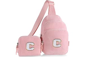 Birthday Gifts for 4 5 6 7 8 9 10 11 12 13 Year Old Girls, Cute Initial Crossbody Sling Bag Fanny Pack Belt Purse for Daughte