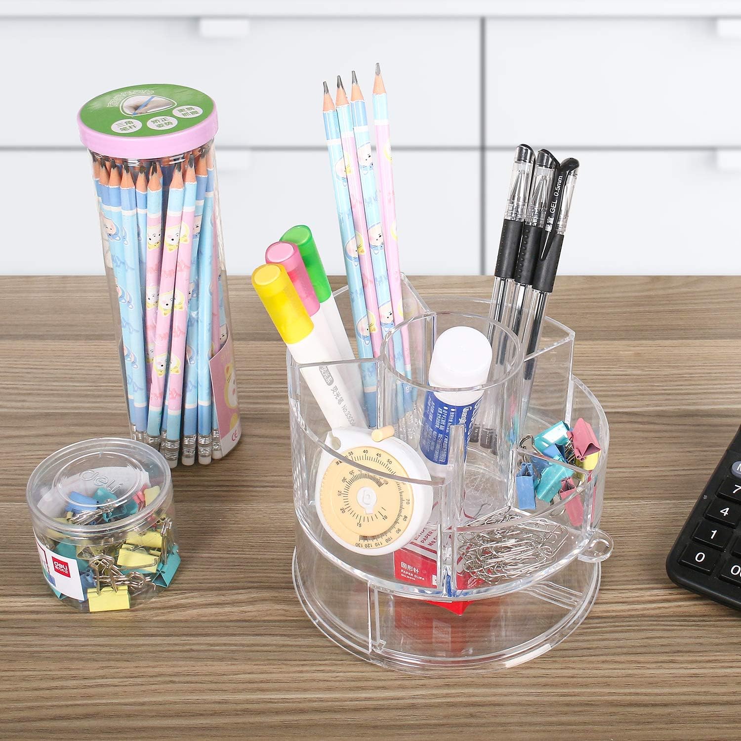 Clear Small Makeup Organizer, Cosmetic Display Cases with Drawers, Acrylic Makeup Brush Organizer and Storage for Vanity, Bathroom, Dresser, Countertop: Home Improvement