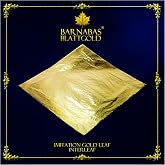 Barnabas Imitation Gold Leaf 100 Loose Sheets 6.3" for Crafts