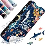 XIYUNTE Baby Bath Mat Non Slip 100x40 cm Cartoon Ocean Theme with Suction Cups