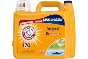 Arm & Hammer Liquid Laundry Detergent, Super Concentrated, Clean Fresh Scent, 170 Loads, 5.03-L