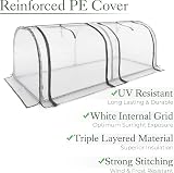 Christow Grow Tunnel Cloche 1.3m - 2 Section Poly Tunnel Greenhouse view 3