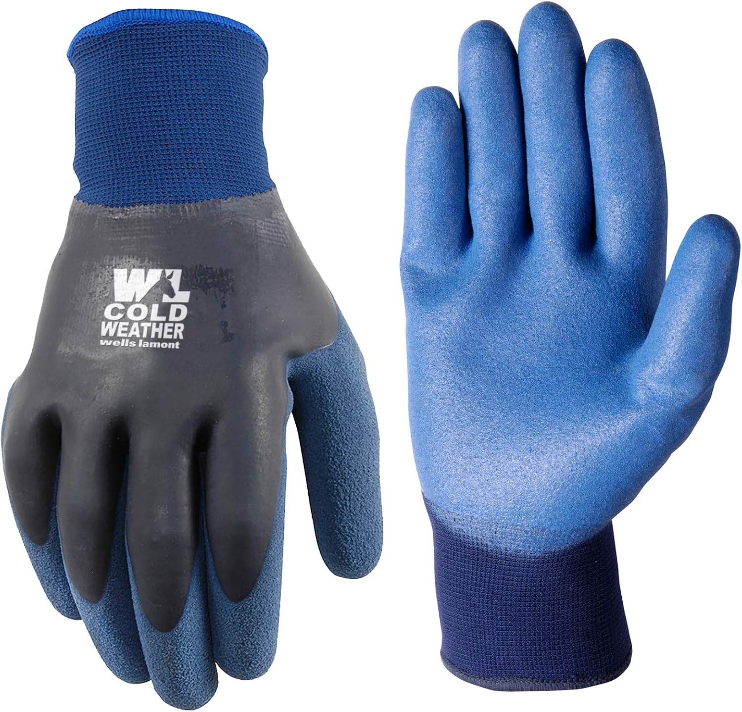 Men's HydraHyde Cold Weather Work Gloves, Water-Resistant Latex Double Coating, Large (Wells Lamont 575L)