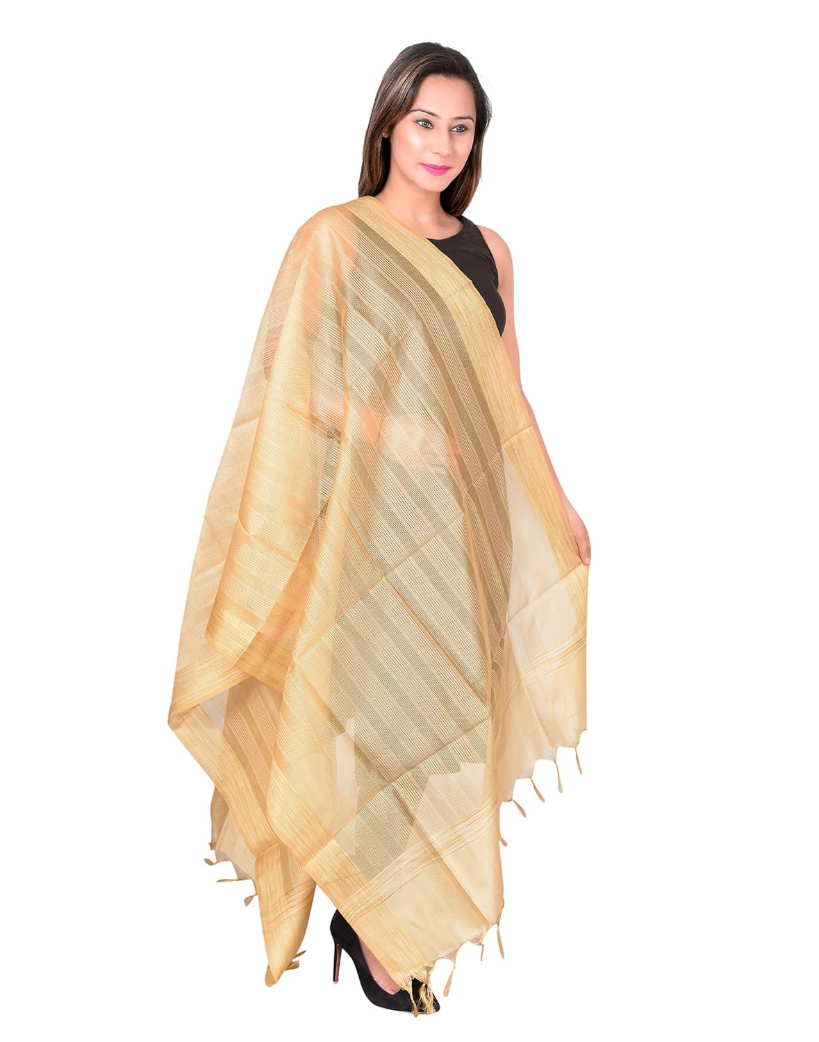 mangal art silk striped women's dupatta
