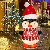 MUMTOP Penguin Indoor Outdoor Christmas Decorations, 28 Inch Pop Up Lighted Penguin,Collapsible Christmas Decorations Outdoor Yard Holiday Decor
