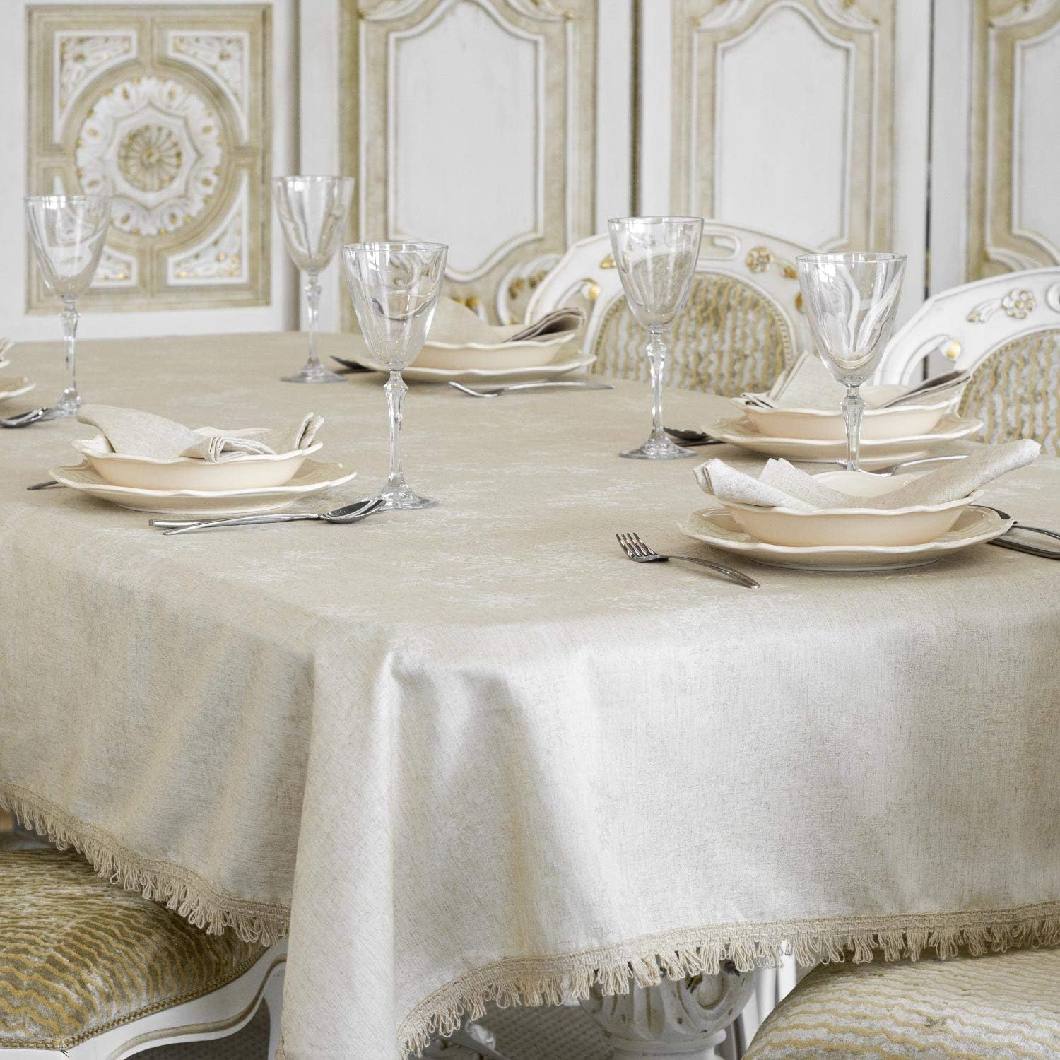 Beige 47 X 47cm Lin 80 Polyester Coton Bgeurope Nappe De Luxe En Lin Jacquard Rectangulaire 6 Napkins 18 X 18 Grande Taille Ameublement Et Decoration Literie Et Linge De Maison Agri Khoramdareh Ir
