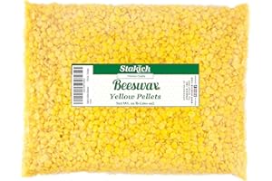 Stakich Pure Yellow Beeswax Pellets - 100% Natural, Cosmetic Grade, Premium Quality - (10 lb (in 1 lb Bags))
