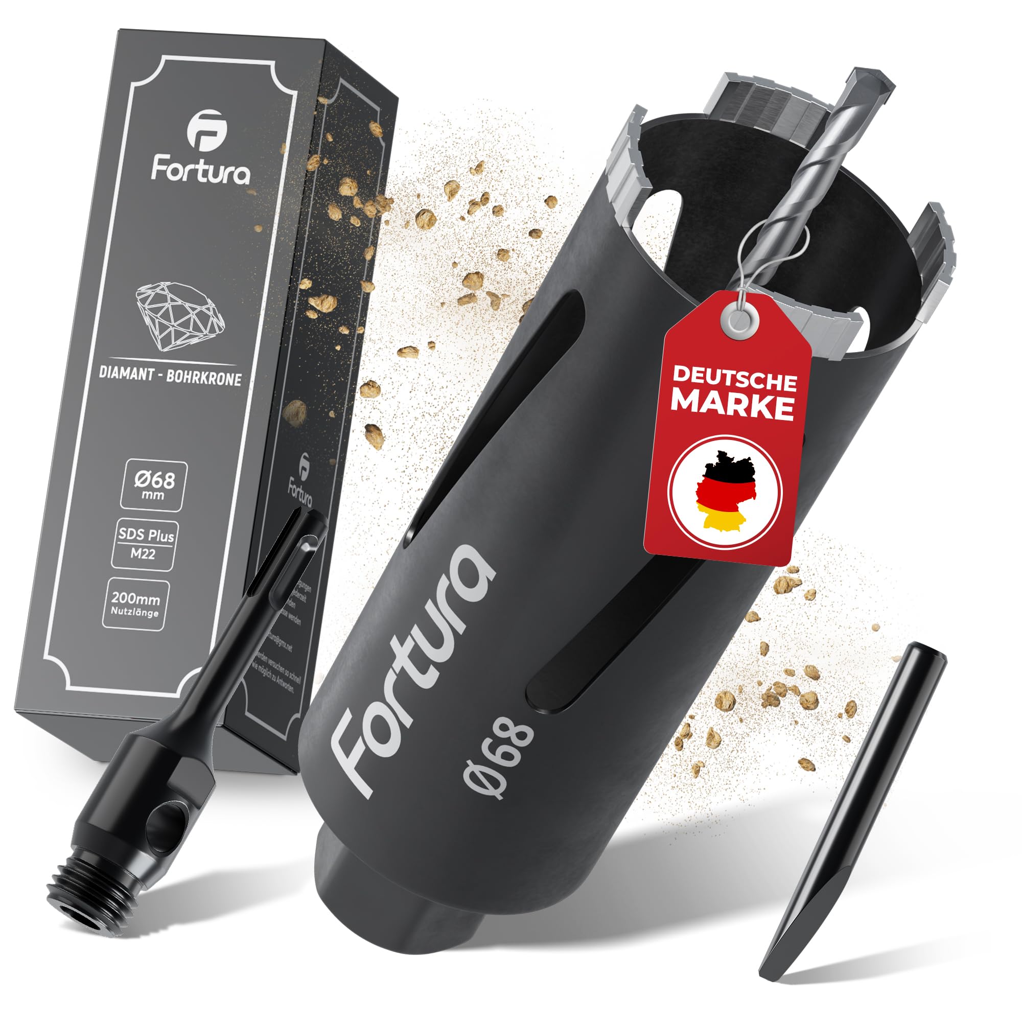 Fortura Drill Bit 68 mm / 200 mm Length / SDS Plus / Diamond / 1 Count