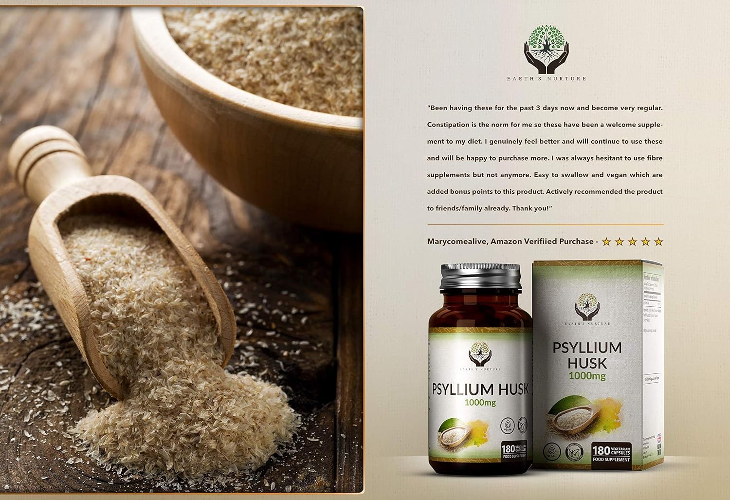 EN Psyllium Husk, 180 count (Pack of 1) - Image 5