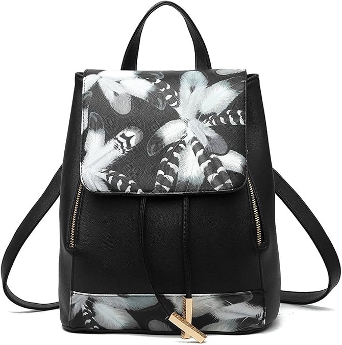 B dressy School Leather Backpack Shoulder Bag Mini Backpack for Women