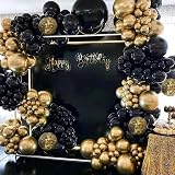 Balloon Garland Black Gold Arch Kit 110pcs Latex Balloons Confetti Bar view 5