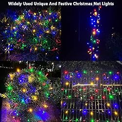 Christmas Net Lights Outdoor,100LED 5ftx5ft