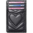 AUNER LEATHER Quilted Leather Card Holder Wallet with RFID Blocking - Gifts for Teenage Girls and Women