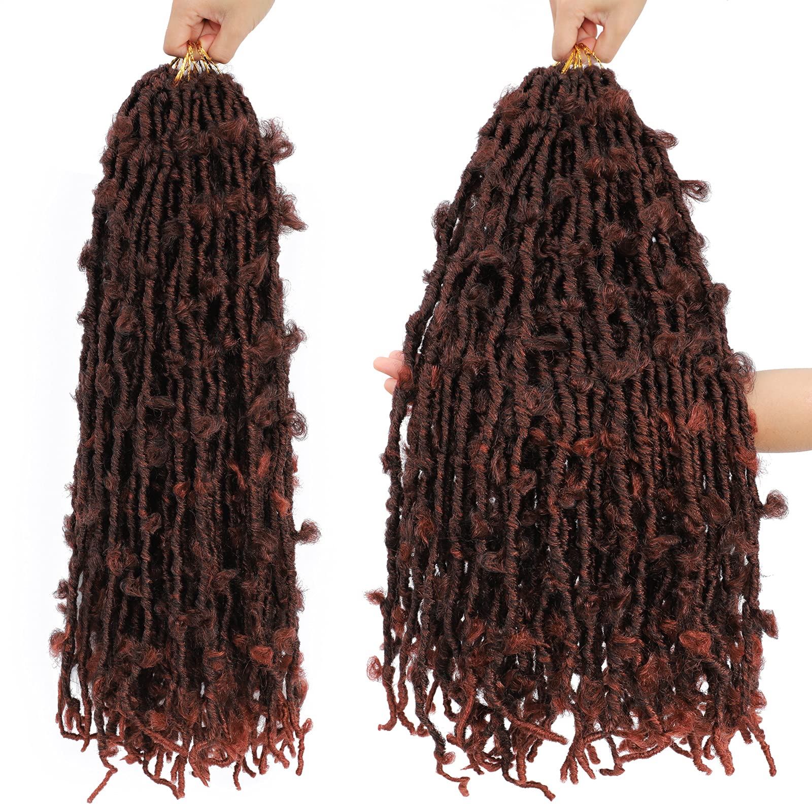 Duoduo Beauty Butterfly Locs Crochet Hair 18 Inch Pre Looped Distressed Butterfly Locs Crochet Braids Soft Messy Butterfly Locs Crochet Hair Faux Locs Crochet Hair Extensions โ image 1