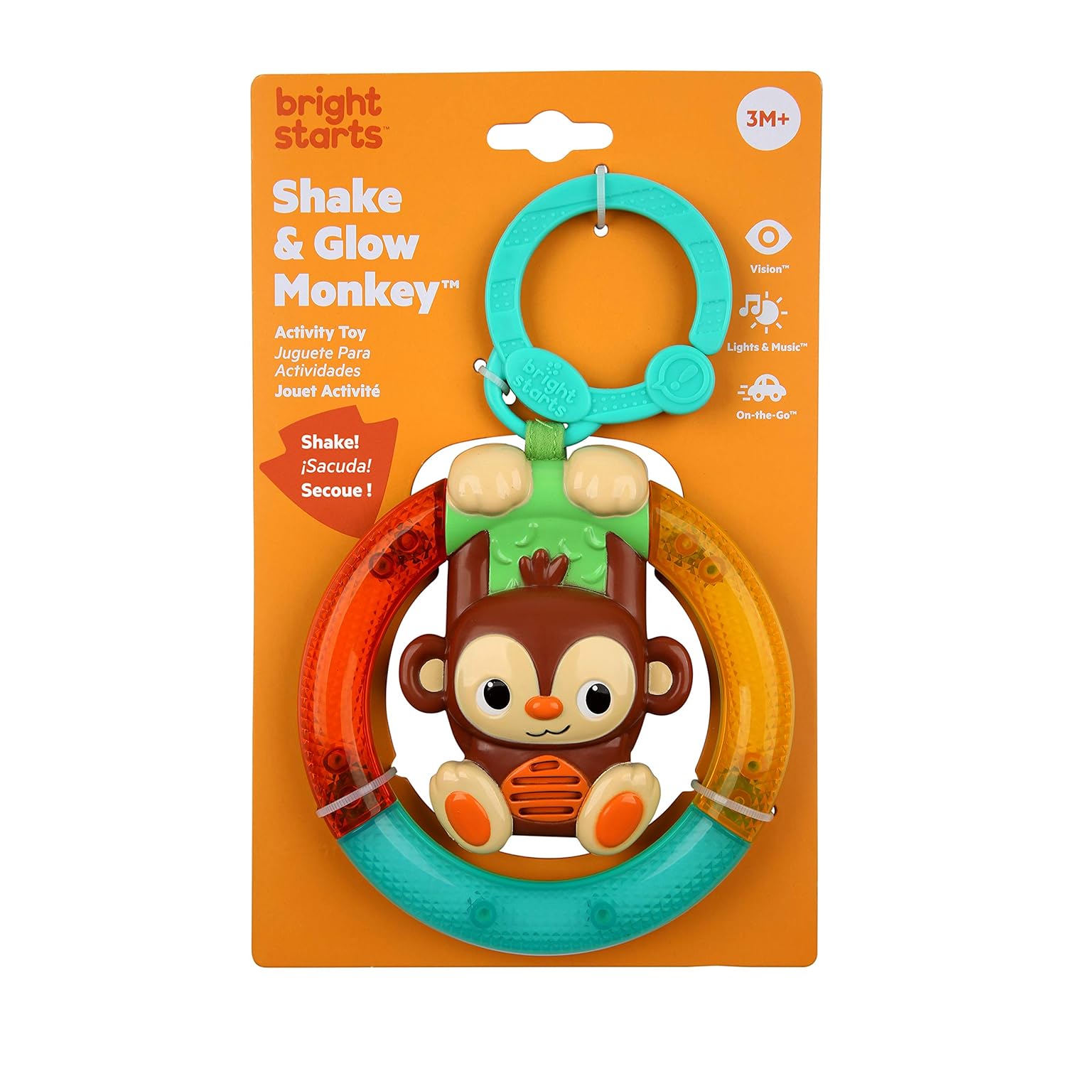 Bright Starts Shake & Glow Monkey Car Seat and Stroller : Baby