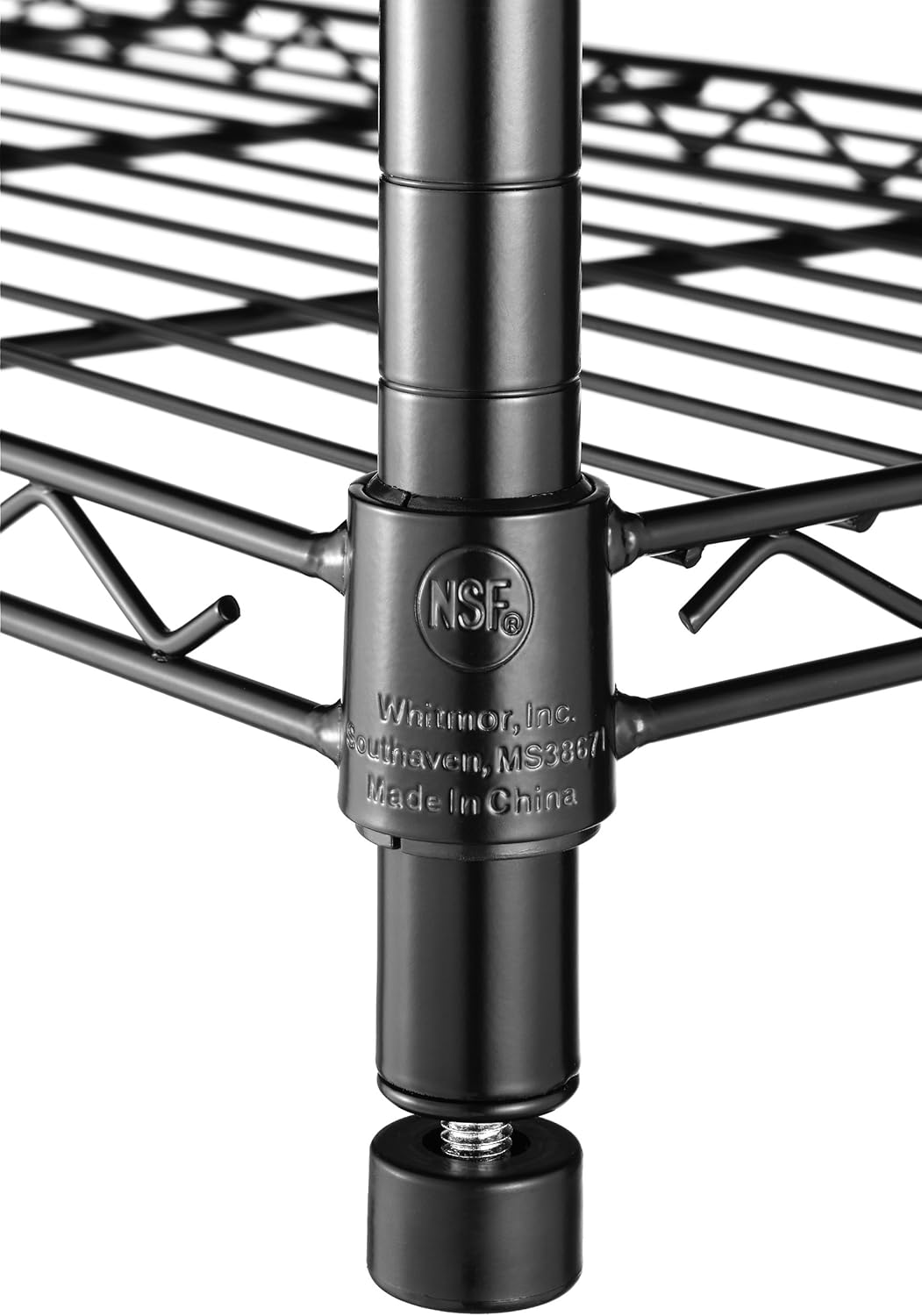 Whitmor Supreme Leveling Feet 350 Capacity Per Shelf Adjustable Shelves, 3 TIER, Black: Home & Kitchen