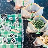 Ruibo Baggy Rack Holder for Food Bags 4 Pack Adjustable Stand view 5