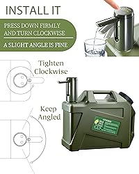 UPWOIGH Portable 5 Gallon Water Jug with Automatic