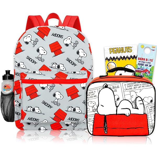 Amazon.com | Snoopy Backpack with Lunch Box - Bundle with 16