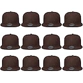 Gelante Plain Blank Flat Brim Adjustable Snapback Baseball Caps Wholesale LOT 12 Pack