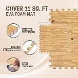 Yes4All EVA Interlocking Mats Puzzle Floor Tiles 12 Tiles 12x12x0.44 in Light view 2