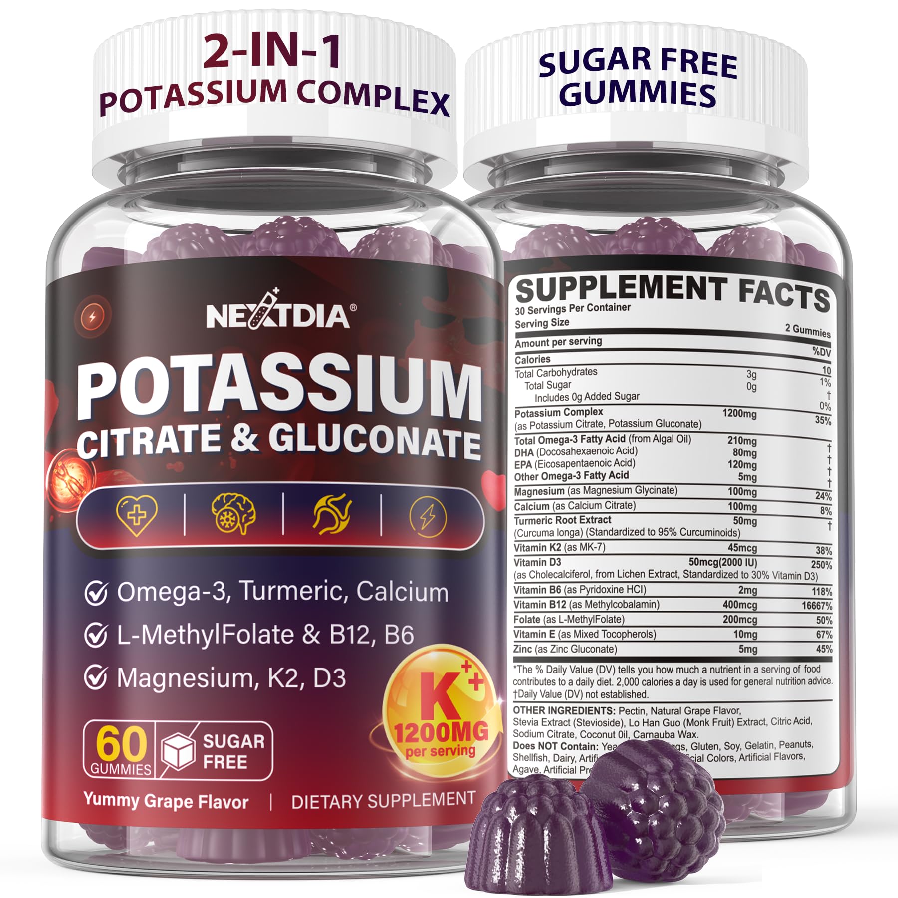 Potassium Citrate & Gluconate Gummies