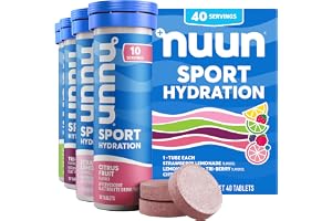 Nuun Sport Electrolyte Tablets, Gluten Free & Vegan, Mixed Flavor, 4 Pack (40 Servings Total)