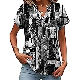Zeagoo Womens Tops Short Sleeve Summer V Neck Shirts Work Blouses Business Outfits Fashion Clothing