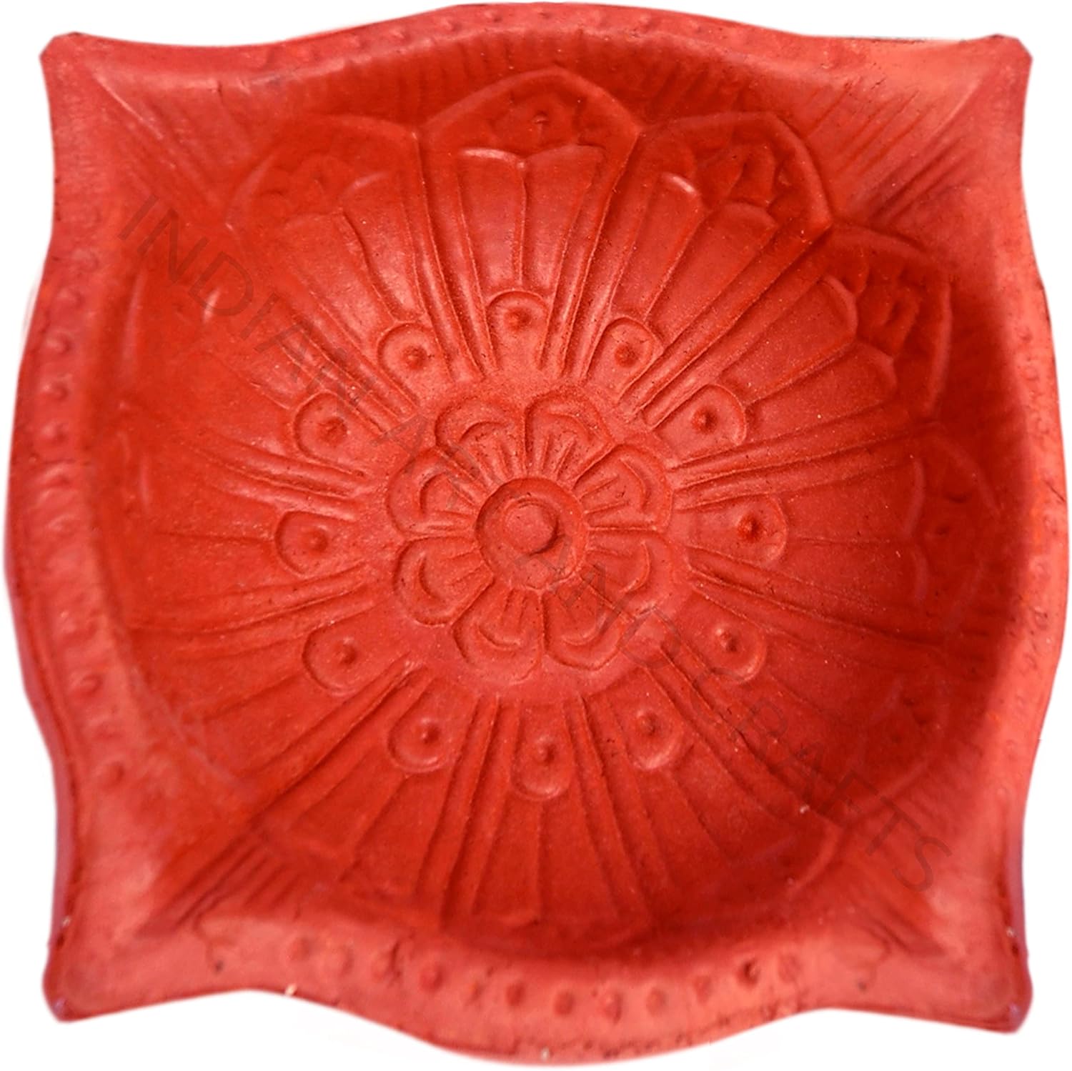 Oil Lamps & Accessories - Handmade Clay Diya 1 Pc Set chamuhk chamukha Designer earthren Matki Clay Diya Four mukh mukhi batti Diya Oil lamp Traditional Terracotta Diya for Diwali Deepawali Decoration Indian Housewarming Gift