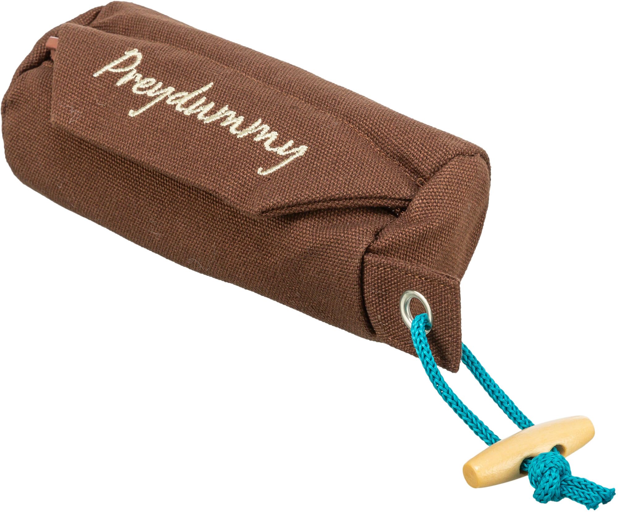 TRIXIE Preydummy with throwing aid - also for wet food - for retrieving and search games - cotton - brown - ø 6 × 14 cm - 32191