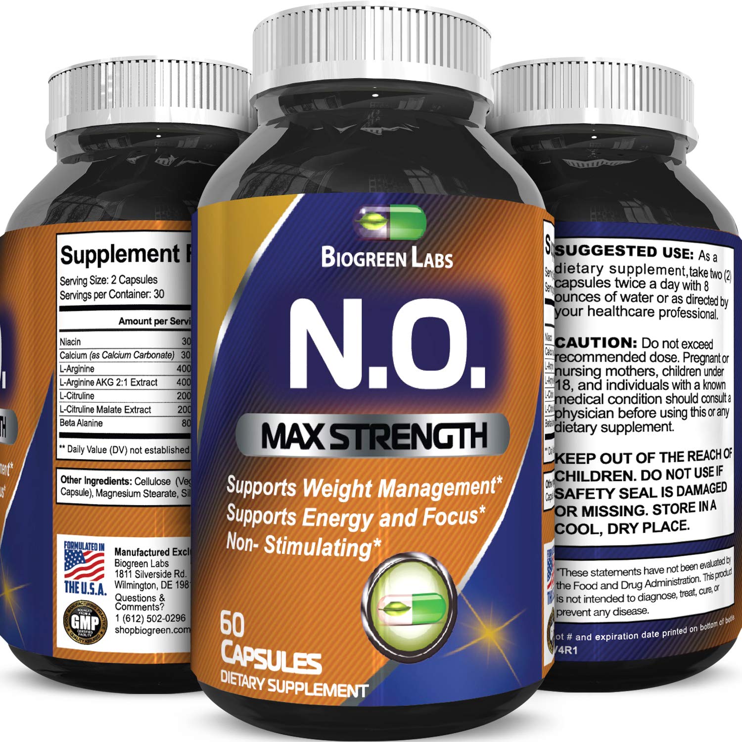 Nitric Oxide Booster Complex With L Arginine L Citrulline Amplifier For Increased Endurance Powerful Antioxidant Weight Loss Support Vitamin
