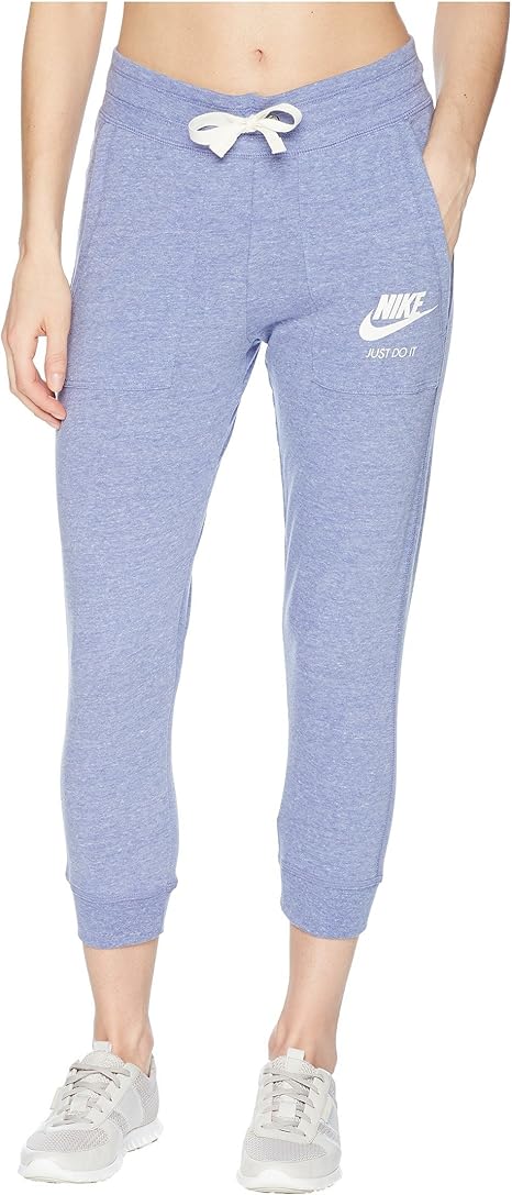 Amazon Co Jp ナイキ Nike レディースパンツ ジャージ レギンス Sportswear Gym Vintage Capri Purple Slate Sail Xl 服 ファッション小物