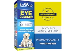 Cat & Dog Eye Wash Drops & Tear Stain Remover, Cleaner |Eye Care Solution - Helps Maintain Clean & Soften Skin