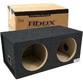 Atrend BBox E10D Dual 10" Sealed Carpeted Subwoofer Enclosure, Black
