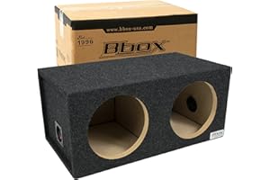 Atrend BBox E10D Dual 10" Sealed Carpeted Subwoofer Enclosure, Black
