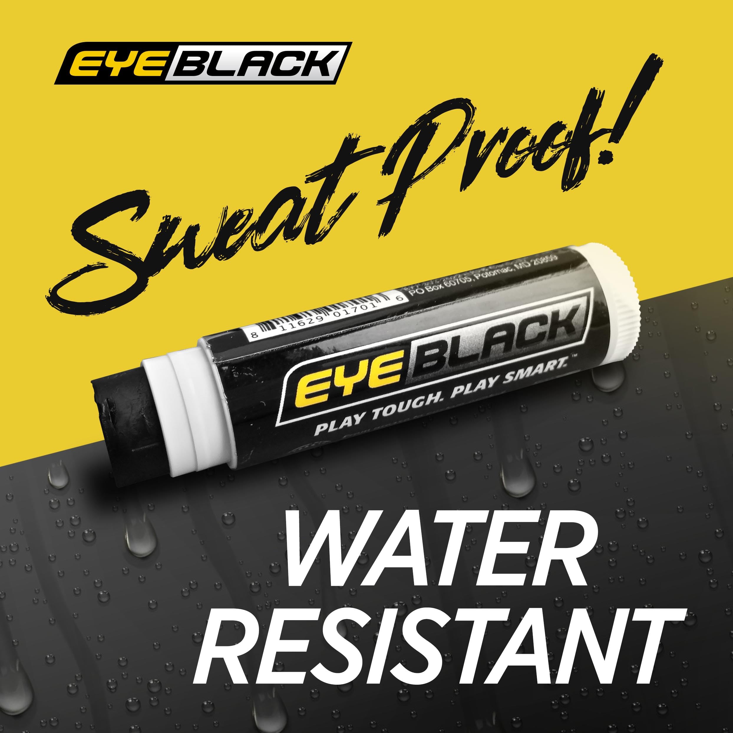 EyeBlack BattlePaint – Bright Colored Under Eye Black Grease for Pro Athletes and Super Fans – Baseball, Softball, Football – 2 Sticks