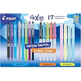 PILOT FriXion Erasable Gel Pens, Markers &amp; Highlighters, Assorted, 17-Pack | Write, color and erase, FriXion erasable gel pens, marker pens and highlighters, assorted colors for notes and journaling