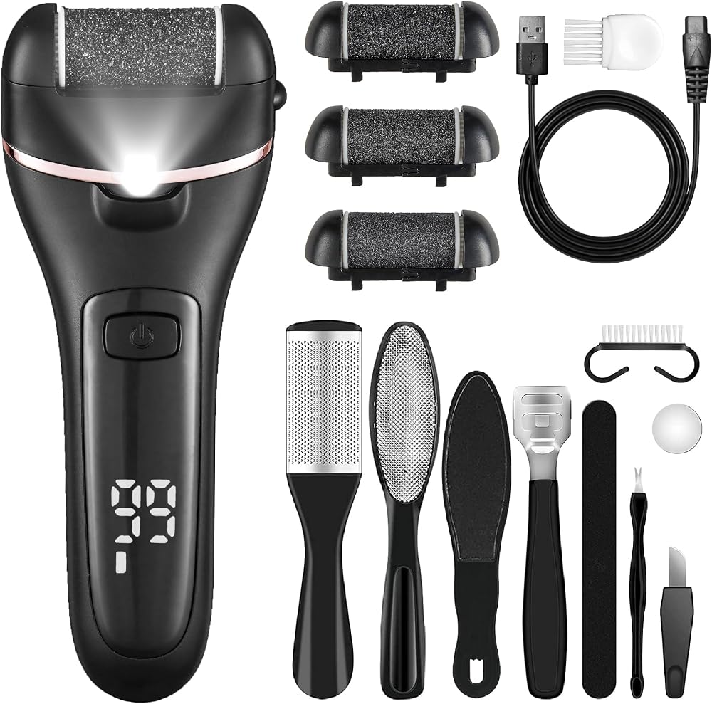 Bemece Electric Foot File Callus Remover 2 Speeds 1700/2000 RPM Waterproof
